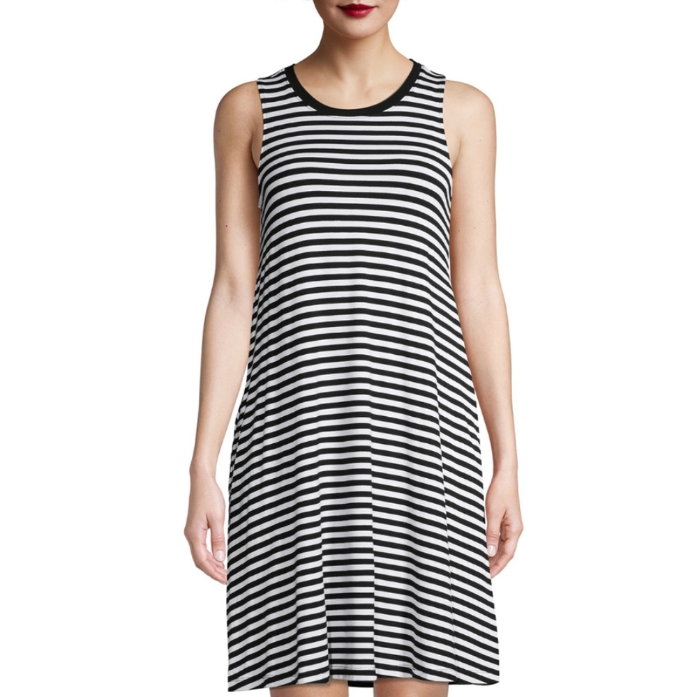 Black and White Stripe Time and Tru Tank Dress